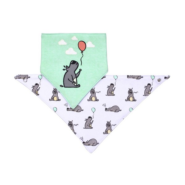 Продукт Babyono - Триъгълна кърпа-лигавник, двулицева 2 бр.  - 0 - BG Hlapeta